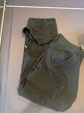 Natural Reflections Black Cargo Jogger Pants